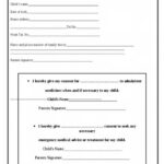 Free Printable Child Medical Consent Form Template Business Consent