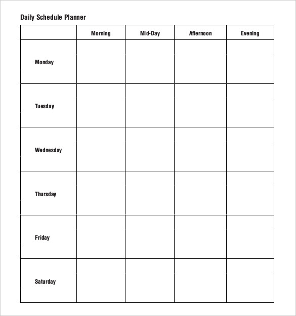 Homeschool Schedule Template Template Business