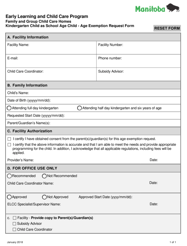 Manitoba Canada Early Learning And Child Care Program Family And Group 