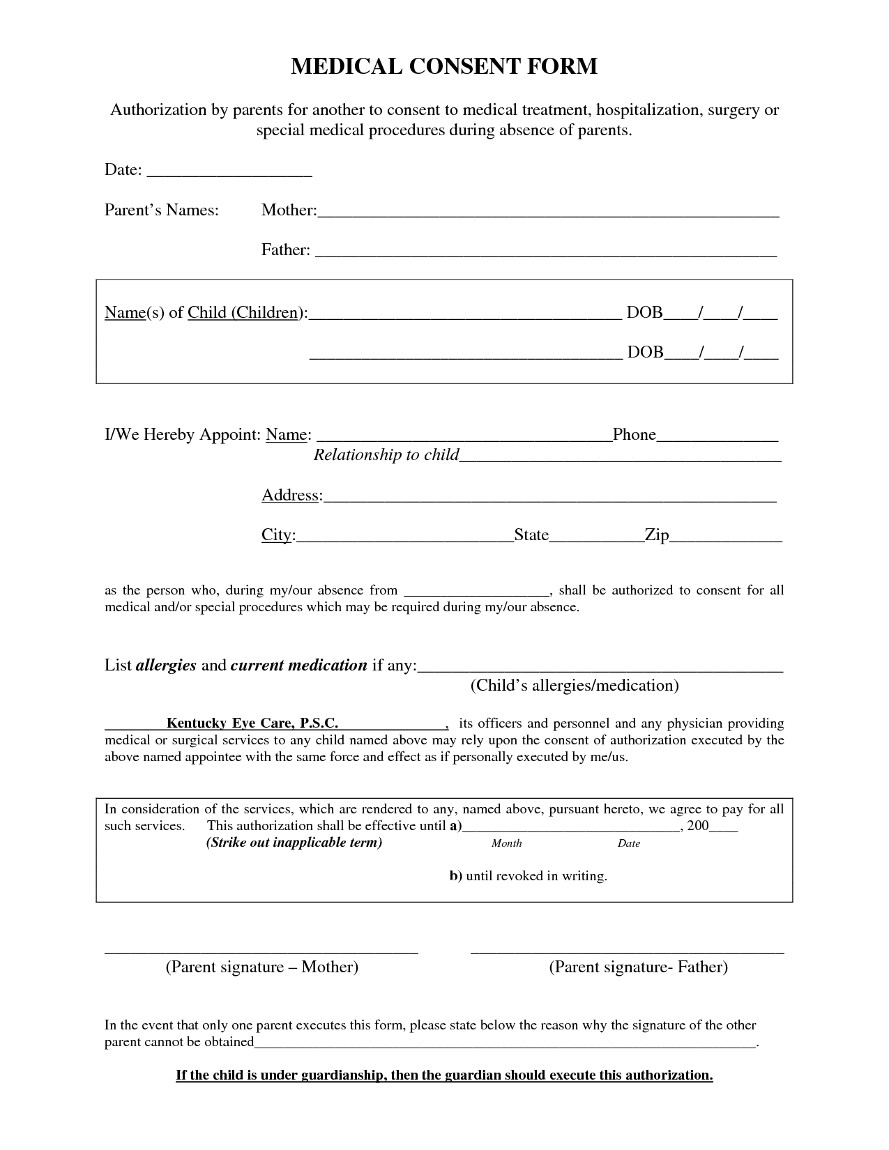 Medical Procedure Consent Form Template Consent Forms Consent Forms