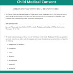 Medical Release Form For Child While Parents Out Town Templates Free