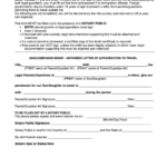 Parent Authorization Letter For Unaccompanied Minors Template Printable