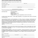 Parent Guardian Consent Form And Liability Waiver Diocese Of