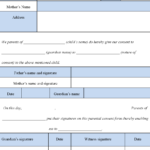 Parental Consent Form Editable Forms