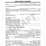 Parental Consent Form Template Travel Awesome Child Travel Consent Form