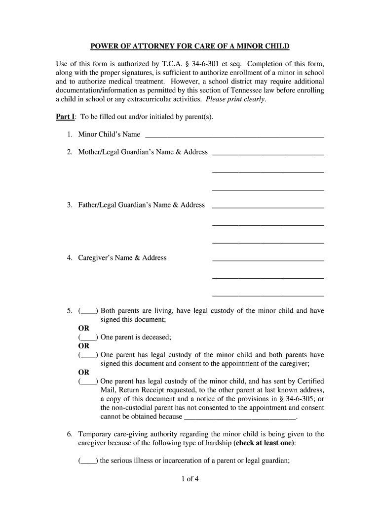 Parental Consent Form Tennessee Fill Out And Sign Printable PDF 