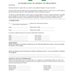 Parental Consent To Treatment Form In Word And Pdf Formats