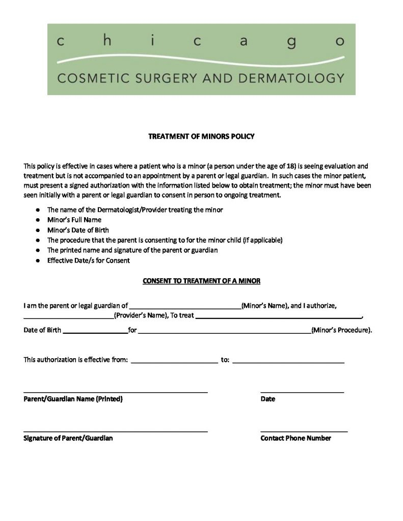 Patient Forms Chicago Cosmetic Surgery And Dermatology