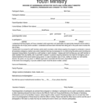 Permission Slip Format For Youth Ministry Fill Online Printable