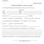 Petition To Terminate Parental Rights Form Download Printable PDF