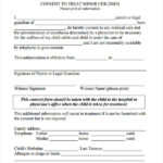 Printable Medical Consent Form For Minor That Are Wild Miles Blog
