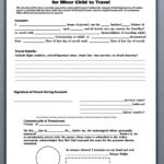 Sample Child Travel Consent Form Mous Syusa