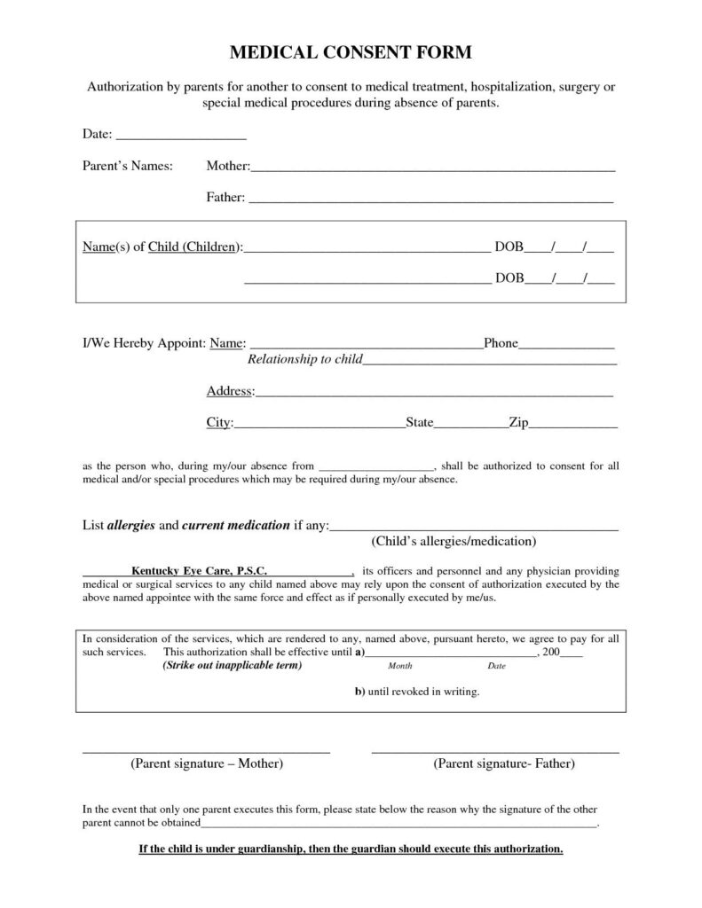 Surgical Consent Form Template Awesome Medical Procedure Consent Form 