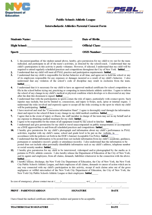 Top 27 Parental Consent Form For Activity Templates Free To Download In 