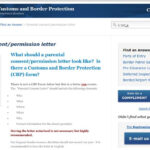 U S Customs And Border Protection Parental Consent Letter For Child