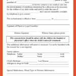 10 Best Printable Babysitter Medical Release Form Printablee