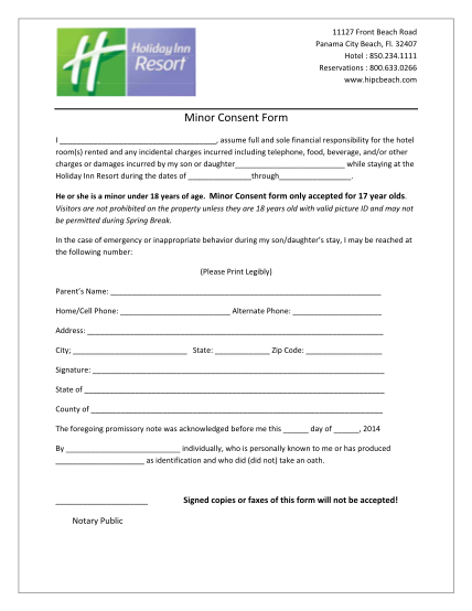 18 Consent Form For Minors Free To Edit Download Print CocoDoc