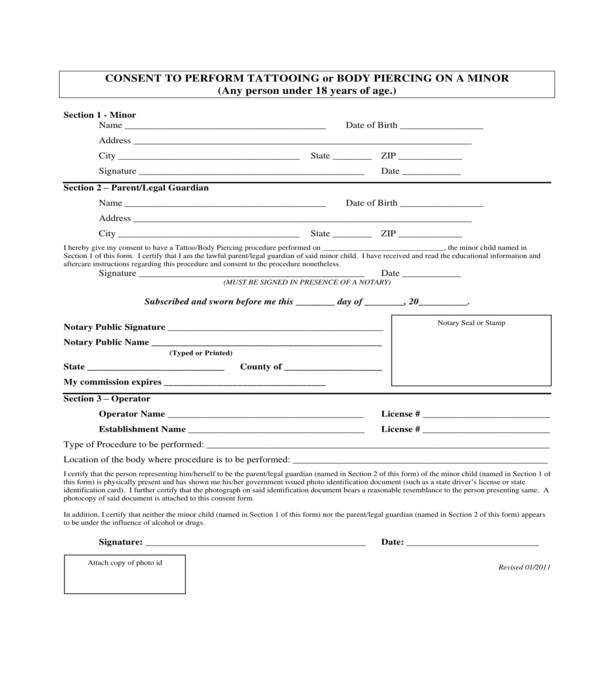 2019 Tattoo Consent Form Fillable Printable Pdf And Forms CLOUD HOT GIRL
