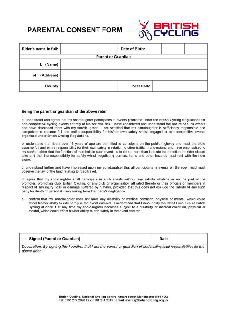 50 Printable Parental Consent Form Templates TemplateLab