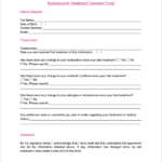 Aesthetics Subsequent Treatment Consent Form Aesthetics Forms