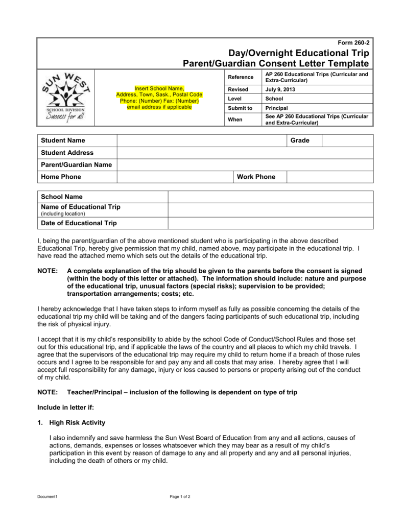 British Airways Parental Guardian Consent Form 2024 Printable Consent 