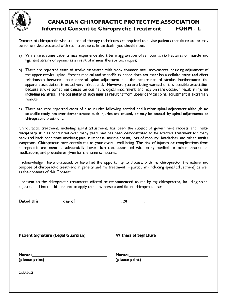 Ccpa Chiropractic Consent Form Fill Out Sign Online DocHub