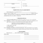 Child Relocation Agreement Template Beautiful 2019 Parenting Plan Form