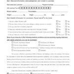 Consent Form And Vaccination Records Form For Coronavirus 2019 COVID