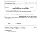 Consent To Adoption Form Custodial Parent Printable Pdf Download