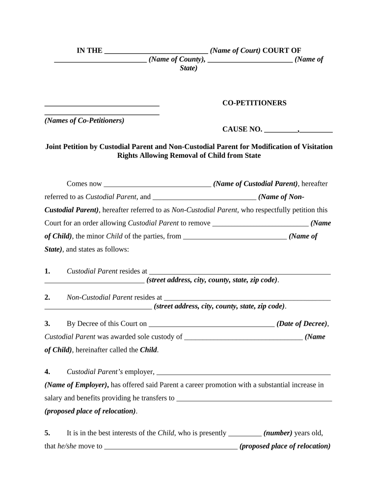 Custodial Parent Fill Out Sign Online DocHub