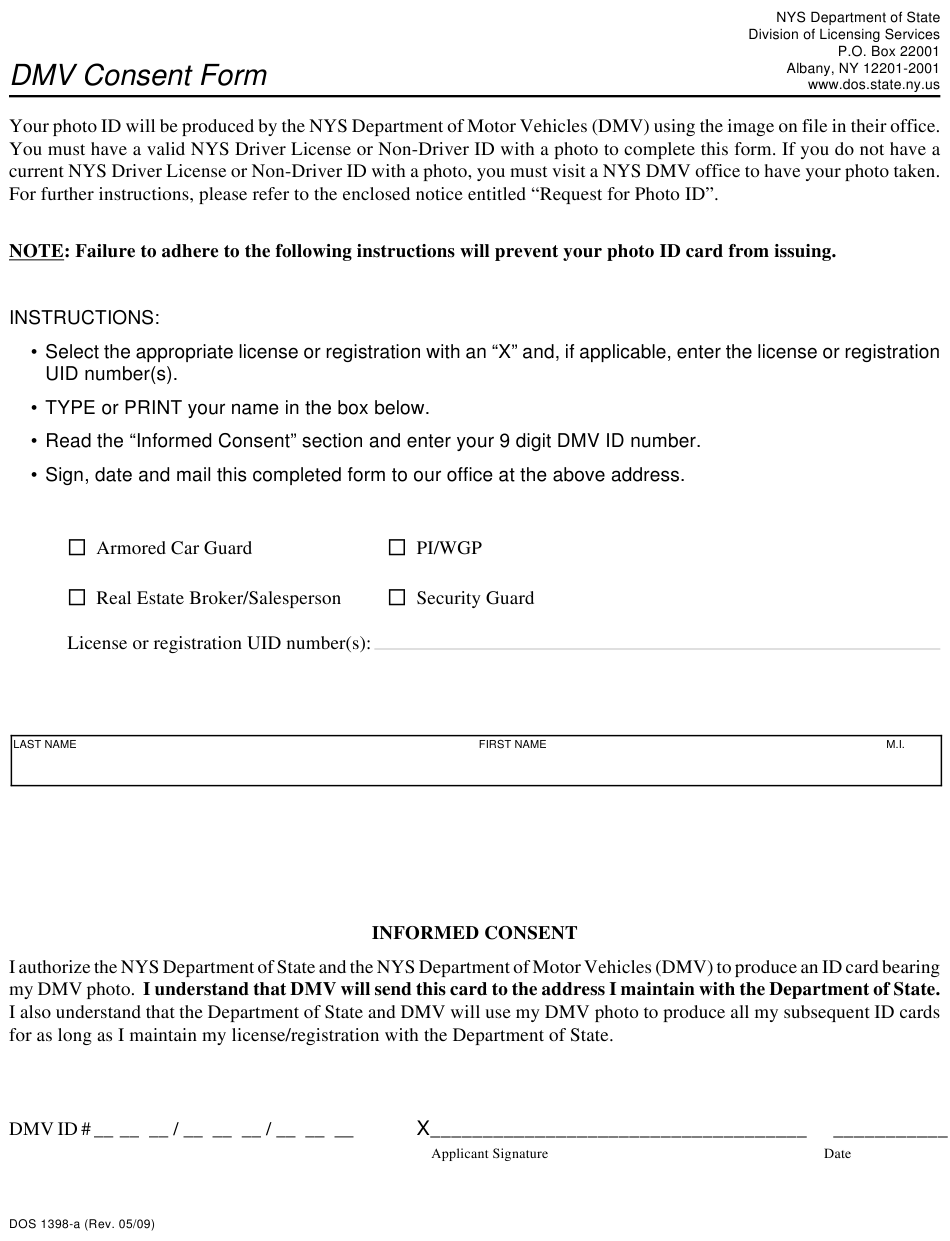 Dmv Parent Consent Form New York Printable Consent Form 2022