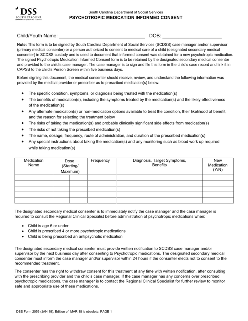 DSS Form 2056 Fill Out Sign Online And Download Fillable PDF South 