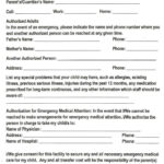 Emergency Medical Consent Form Free Printable Documents