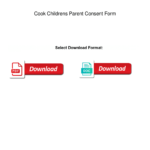 Fillable Online Cook Childrens Parent Consent Form Cook Childrens