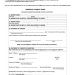 Fillable Parental Consent Form Printable Pdf Download
