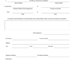 Fillable Travel Form For Minor Printable Forms Free Online