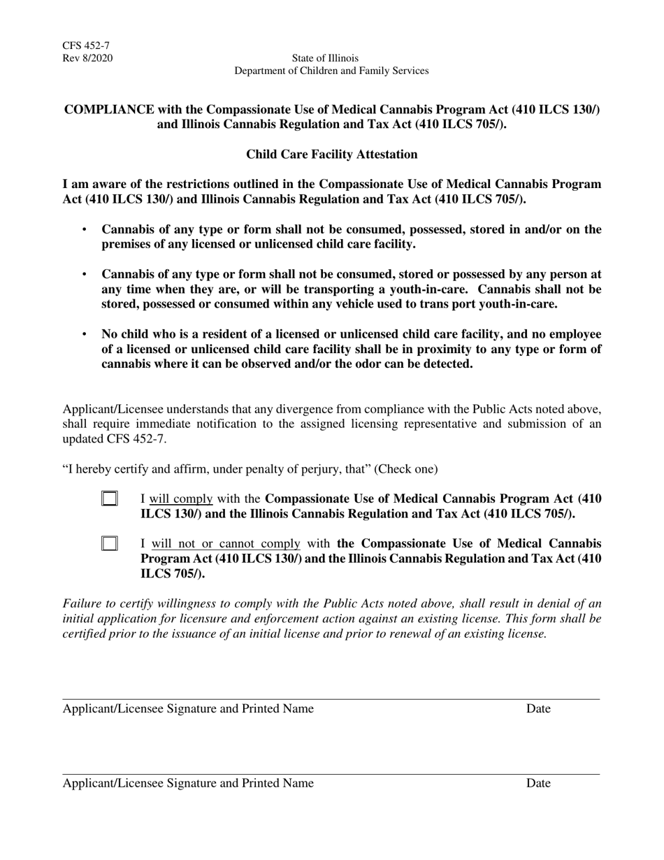 Form CFS452 7 Download Printable PDF Or Fill Online Compassionate Use