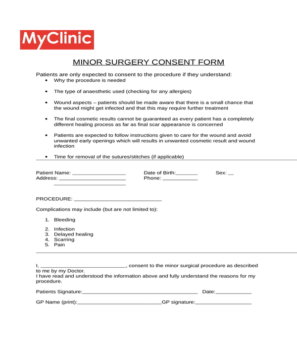 FREE 13 Surgical Consent Forms In PDF MS Word