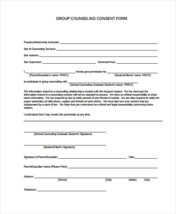 FREE 48 Counseling Forms In PDF MS Word