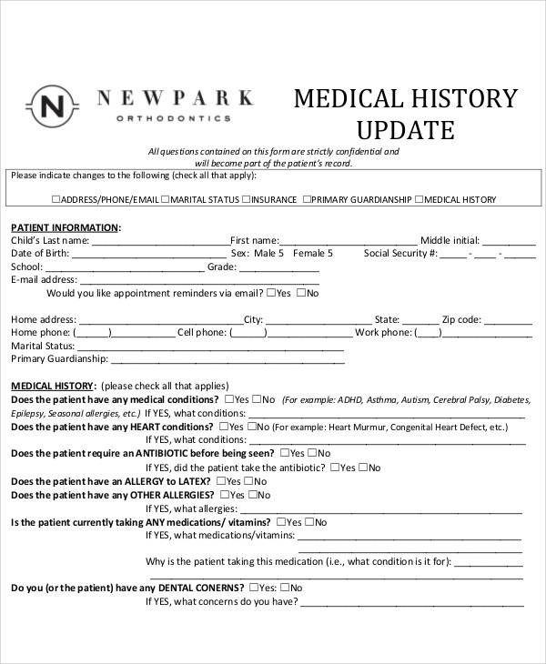 FREE 50 Sample Medical Forms In PDF MS Word