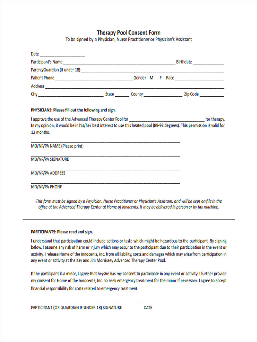 FREE 7 Therapy Consent Forms In MS Word PDF