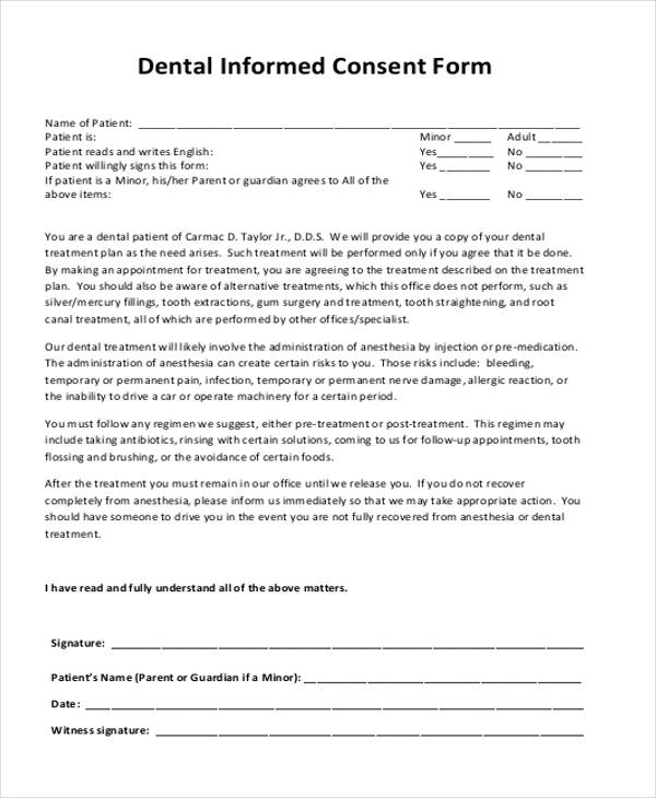 FREE 8 Informed Consent Forms In PDF Ms Word