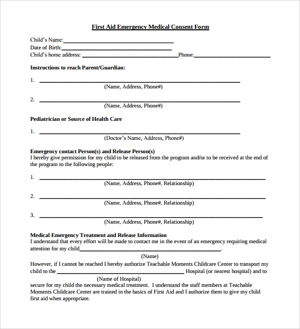 FREE 8 Sample Medical Consent Form Examples In PDF MS Word