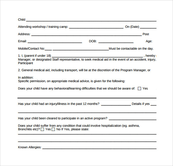 FREE 8 Sample Medical Consent Form Examples In PDF MS Word