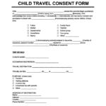 Free Child Travel Consent Form Template Pdf Printable Templates