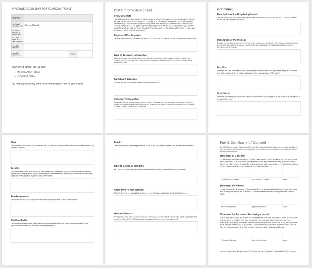 Free Clinical Trial Templates Smartsheet