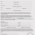 Free Medical Consent Forms For Minor Child Word PDF