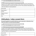 Free Photo Consent Forms Minor Adult Word PDF