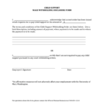 I CHILD SUPPORT WAGE WITHHOLDING DISCLOSURE FORM