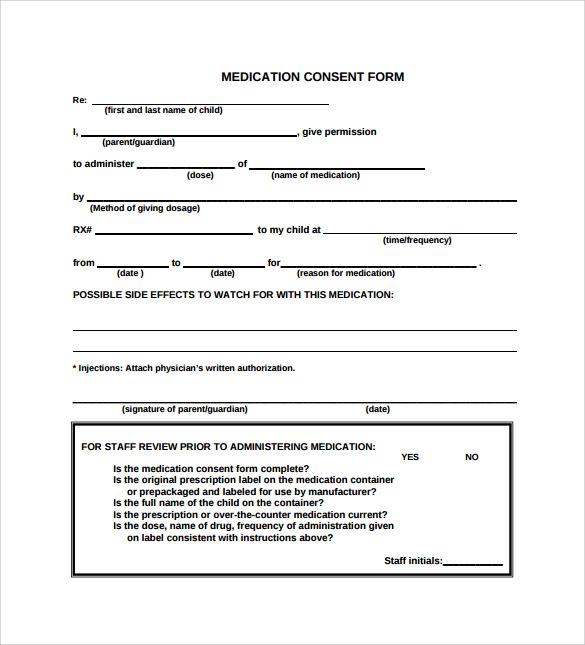 Medication Consent Form For Adults Florida 2024 Printable Consent 